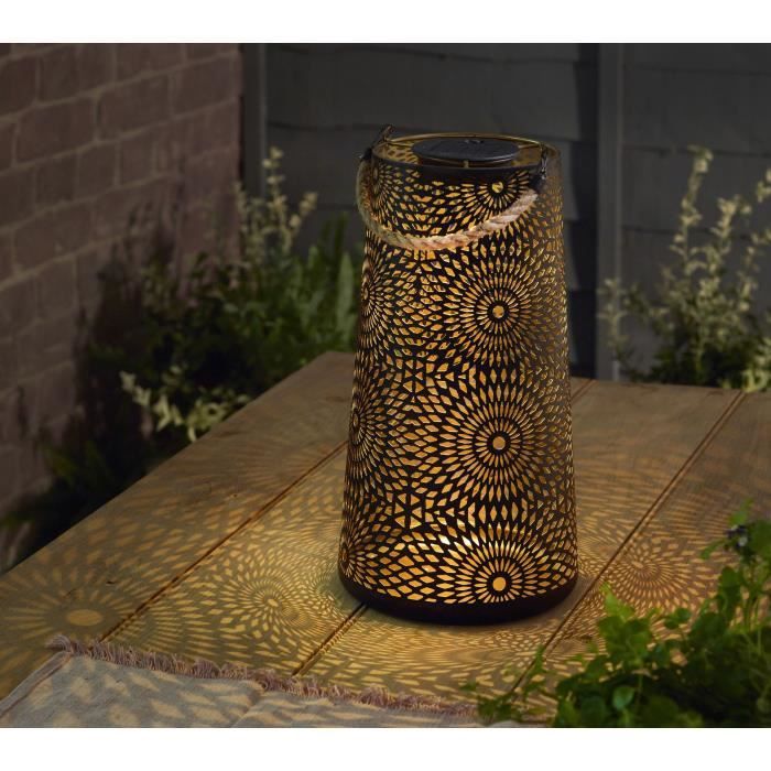 Lanterna solare - SMART GARDEN - Muscat XL - 5 lumen - LED bianco freddo - Metallo - 36,5 x 21,5 x 21,5 cm