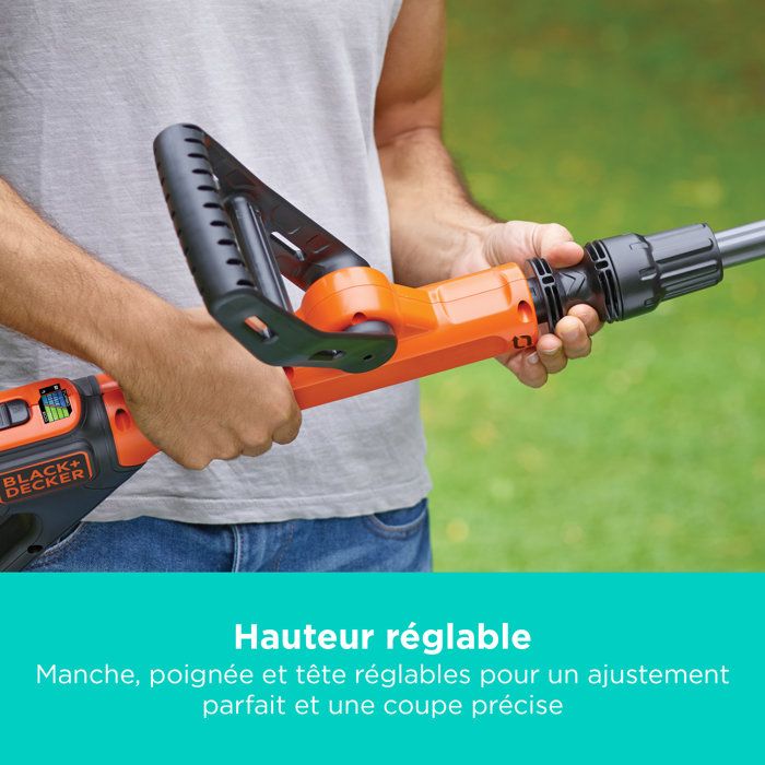 Coupe-câble sans fil BLACK & DECKER POWERCOMMAND 18 V LITHIUM 30 cm - 4 Ah - 1 batterie - 1 bobine de fil de 10 m et 1,6 mm - 1 chargeur