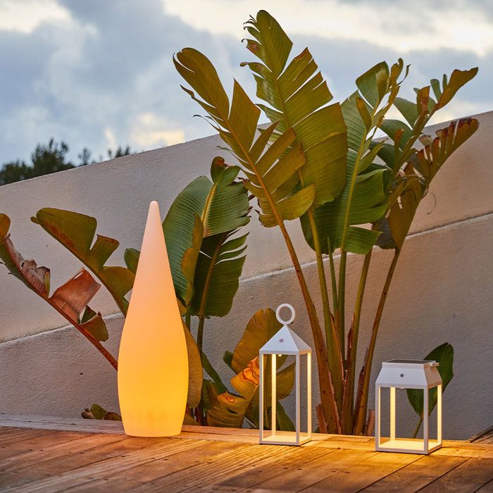 Lampada da terra wireless per esterni - LUMISKY - CLASSY C80 - LED multicolore dimmerabile - Telecomando - H80 cm