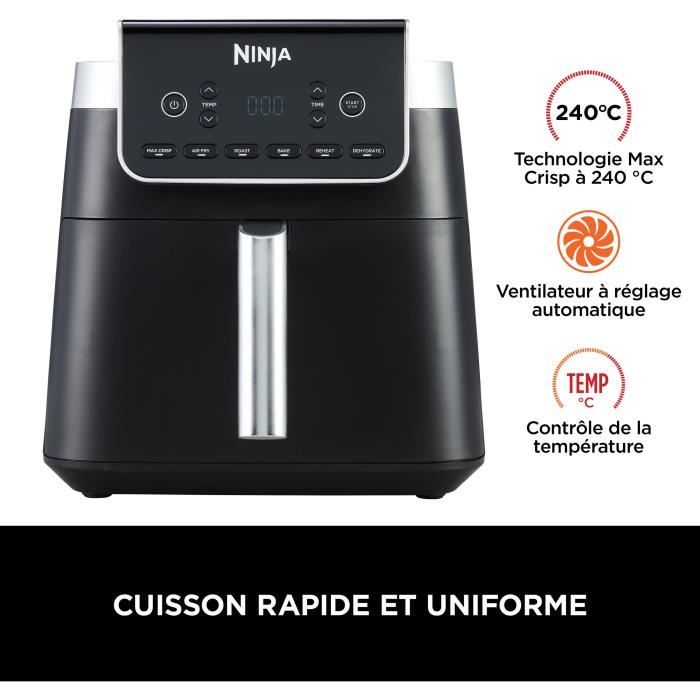 Friggitrice - NINJA - Max AF180EU - 2000 W - Nero - Temperatura variabile - Timer