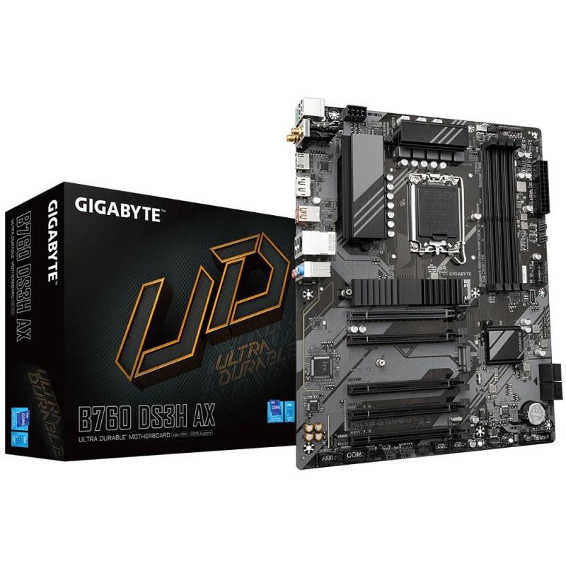 GIGABYTE MB 1700 12/13/14°GEN. B760 DS3H AX 4xDDR5 4xSATA WIFI HDMI/DP