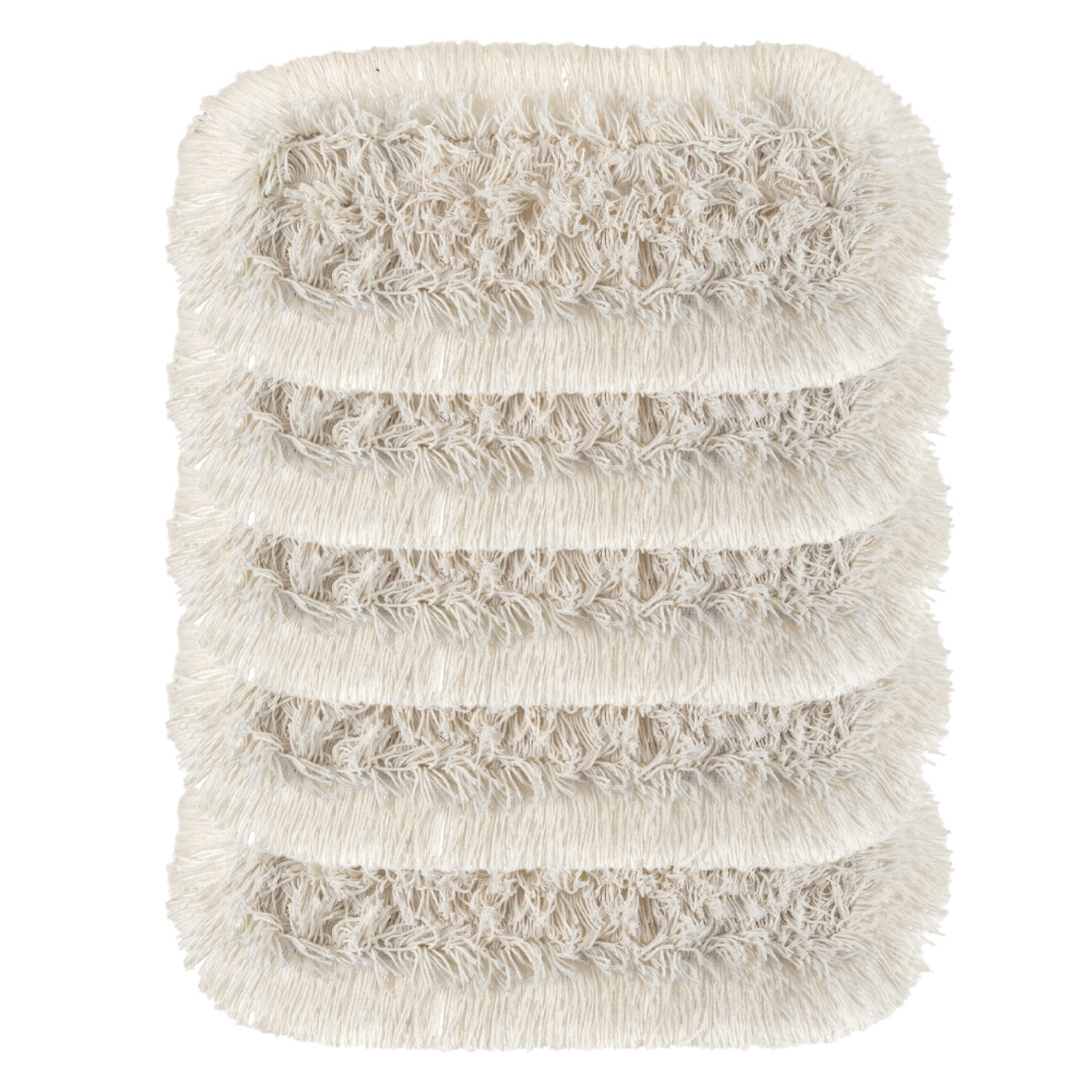 Boîte centrale en coton de 5 franges de 40 cm.