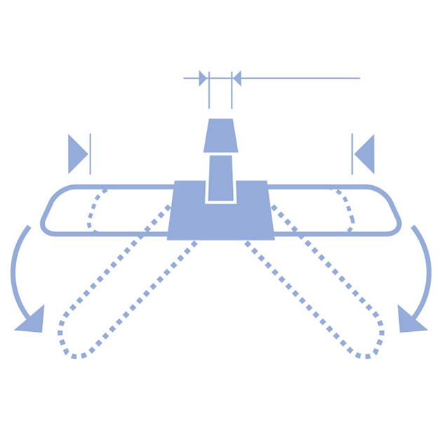 Boîte de 3 cadres métalliques pivotants de 60 cm.