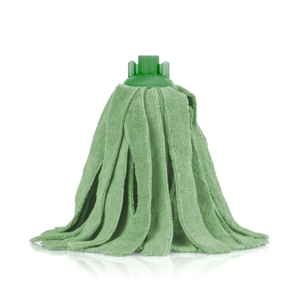 Serpillère verte en microfibre avec fixation à vis, 200 g