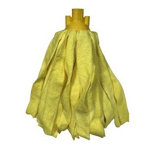 Vadrouille en microfibre jaune avec fixation à vis, 200 g