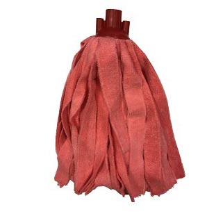 Serpillère en microfibre rouge avec attache à visser, 200 g
