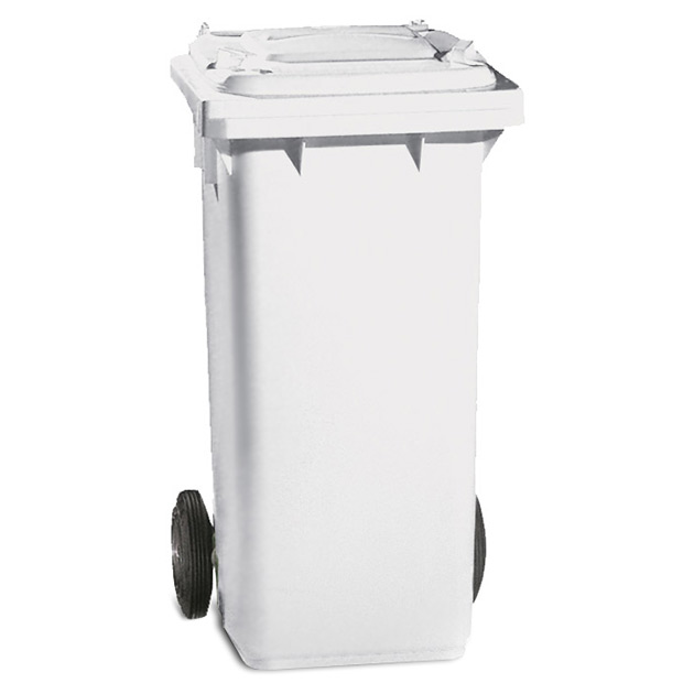 Poubelle blanche de 120 litres