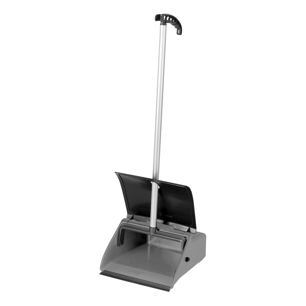 Pelle à poussière Clip avec couvercle et poignée grise