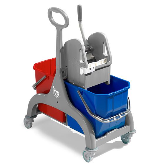 Chariot de nettoyage professionnel Nick Gray 30 litres avec poignée parapluie