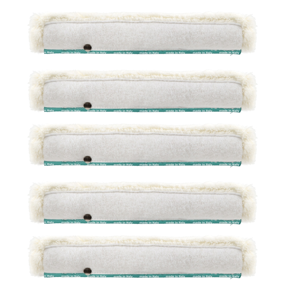 Boîte de 5 manchons abrasifs blancs pour le nettoyage des vitres, 35 cm