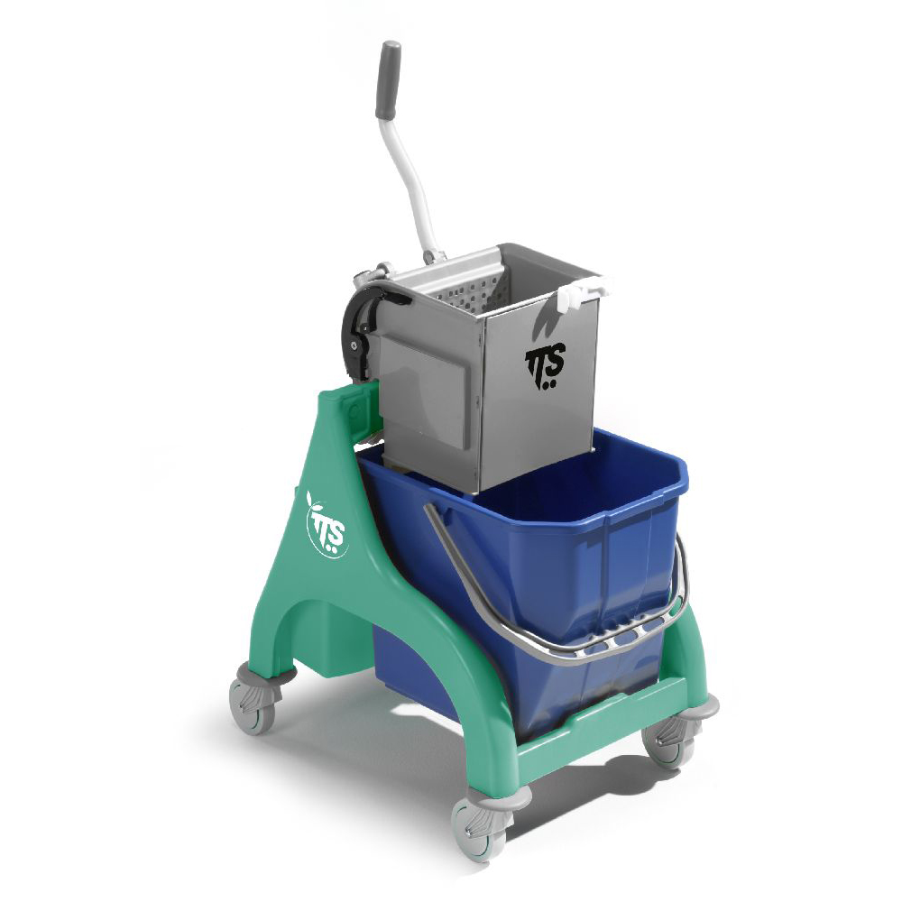 Chariot de nettoyage professionnel Nick Green de 25 litres avec essoreuse O-Key