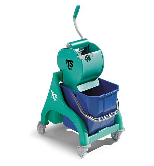 Chariot de nettoyage professionnel Nick Green 15 l avec essoreuse à sec