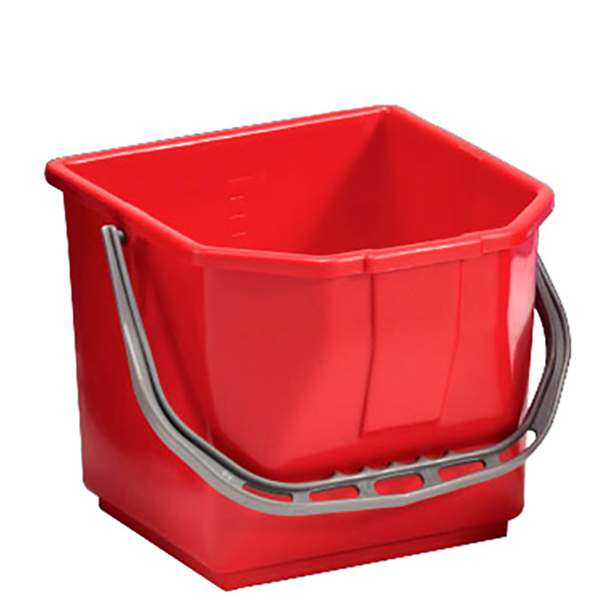 Boîte de 2 seaux en moplen rouge de 15 litres.