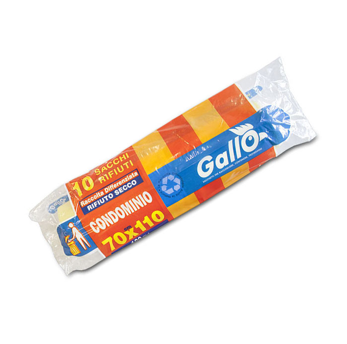 Rouleau de 10 sacs à déchets 70x110 cm