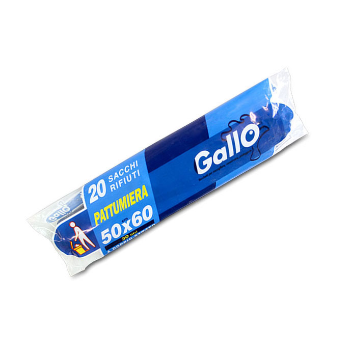 Rouleau de 20 sacs poubelles noirs 50x60 cm