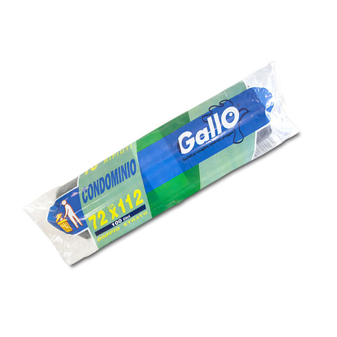 Rouleau de 10 sacs de copropriété noirs mesurant 72 x 112 cm