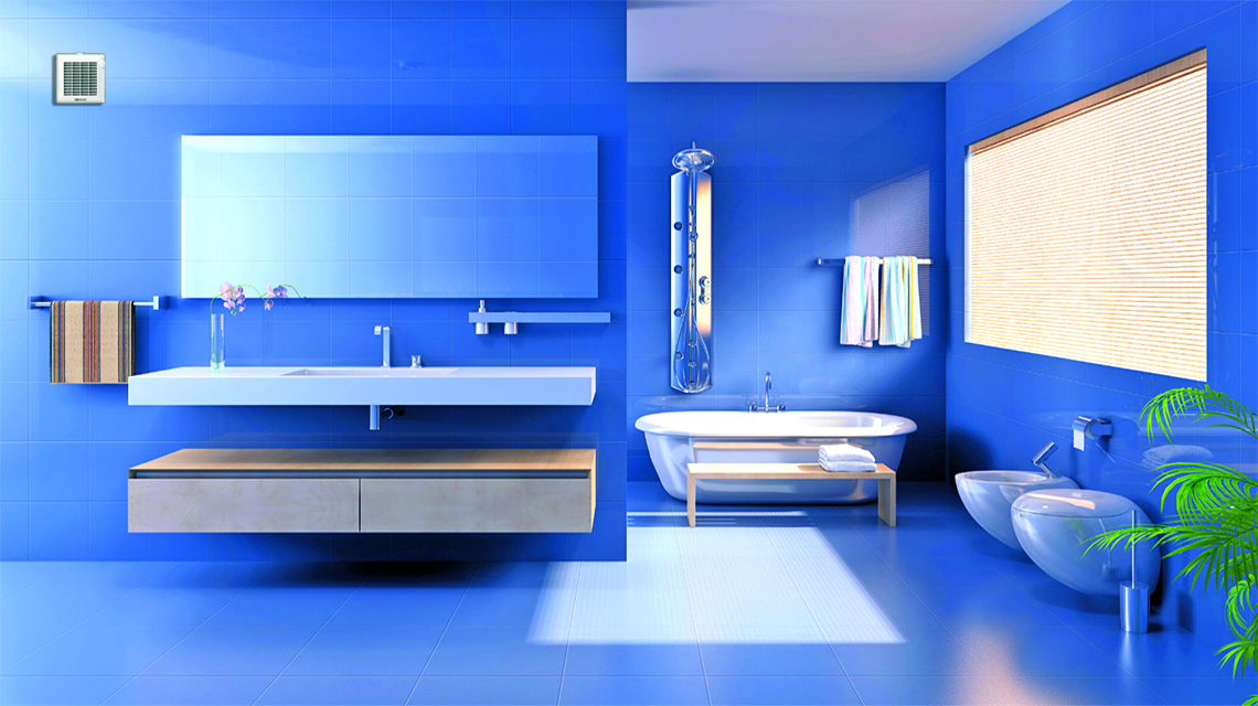 Aspirateur de salle de bain automatique Vortex Punto de 100 mm de diamètre