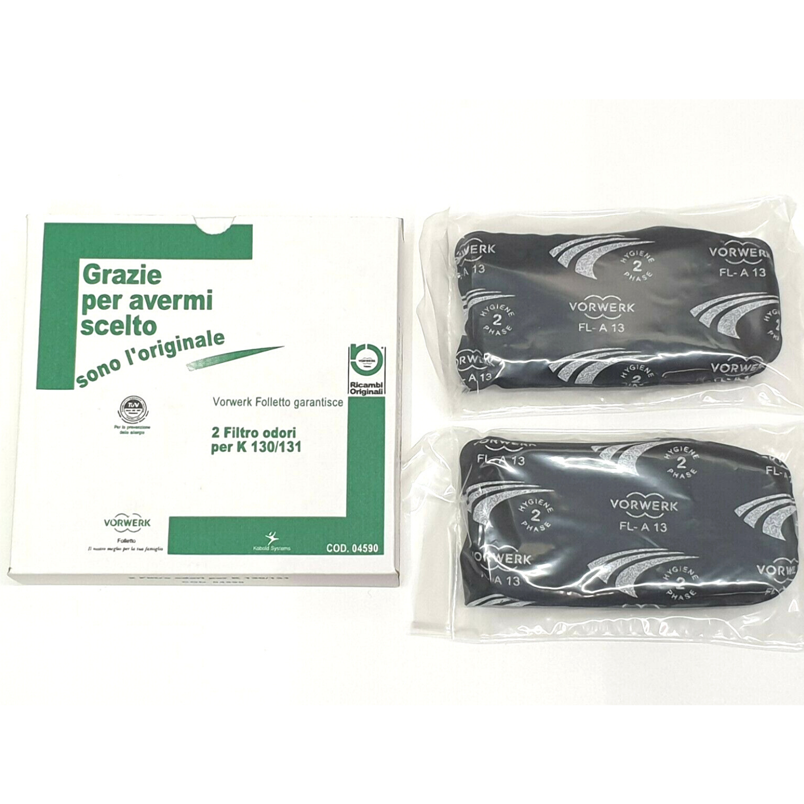 Filtres à charbon actif Odori pour Folletto VK 130 - VK 131