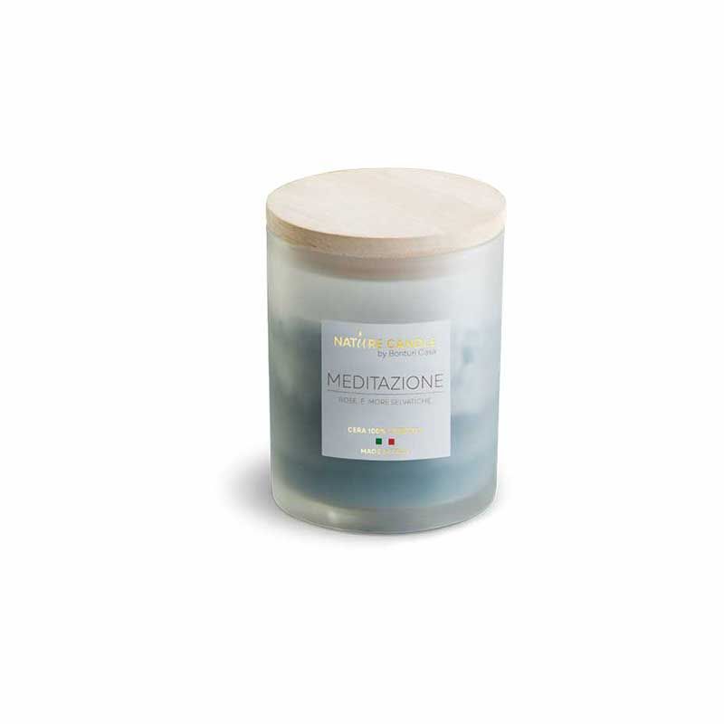 Bougie parfumée naturelle de méditation - Roses sauvages et mûres 200 gr - Collection Amati