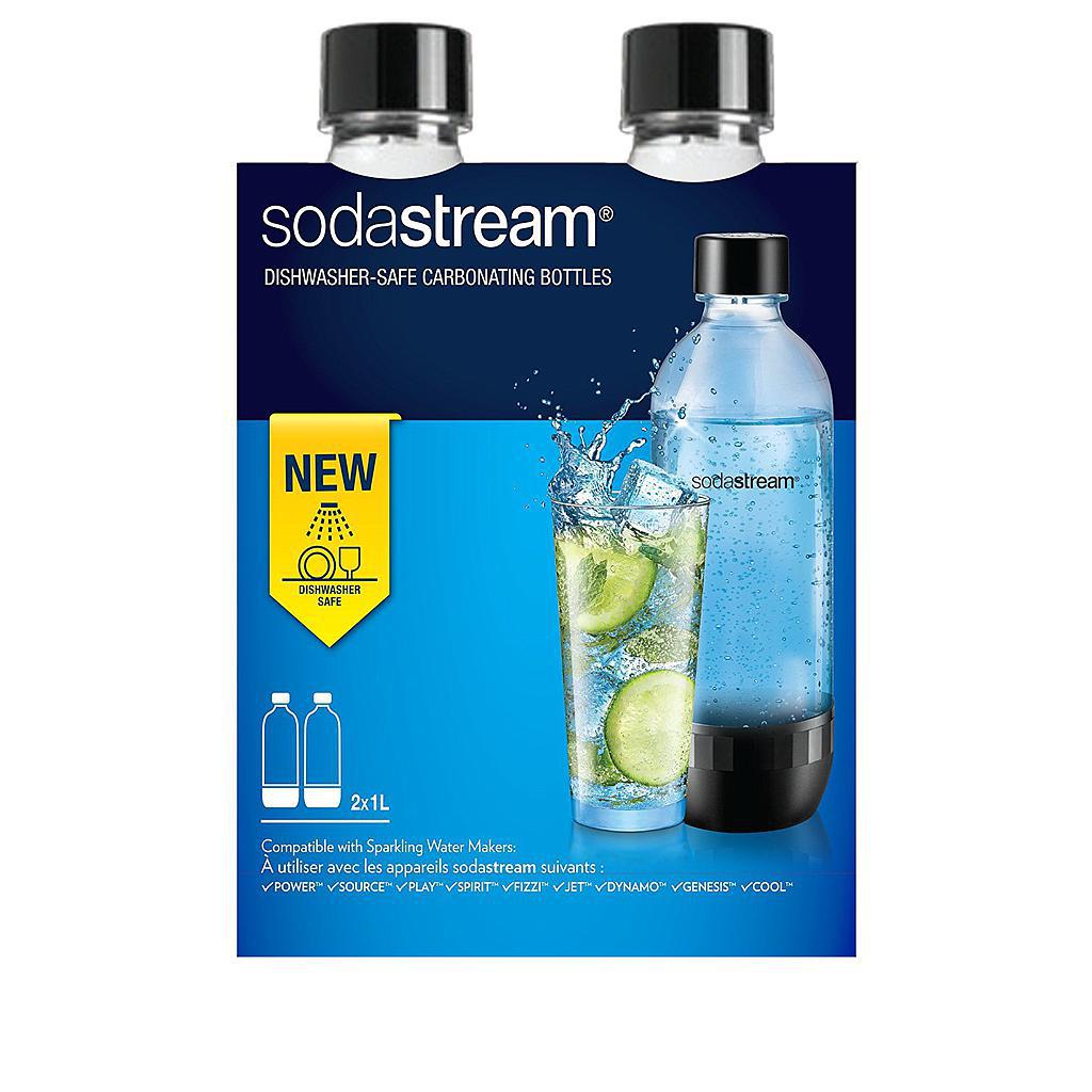 Lot de 2 bouteilles SodaStream universelles de 1 L, lavables au lave-vaisselle