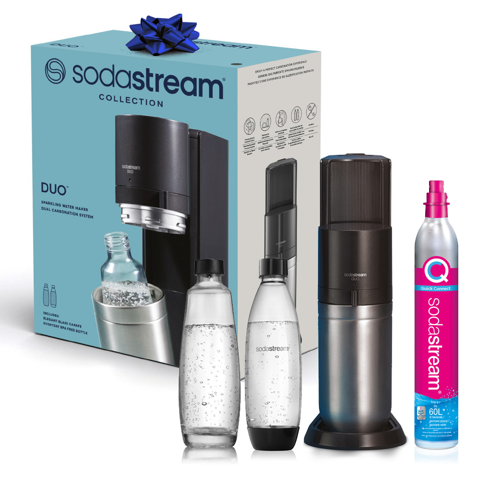 Carbonateur noir Sodastream Duo avec 2 bouteilles