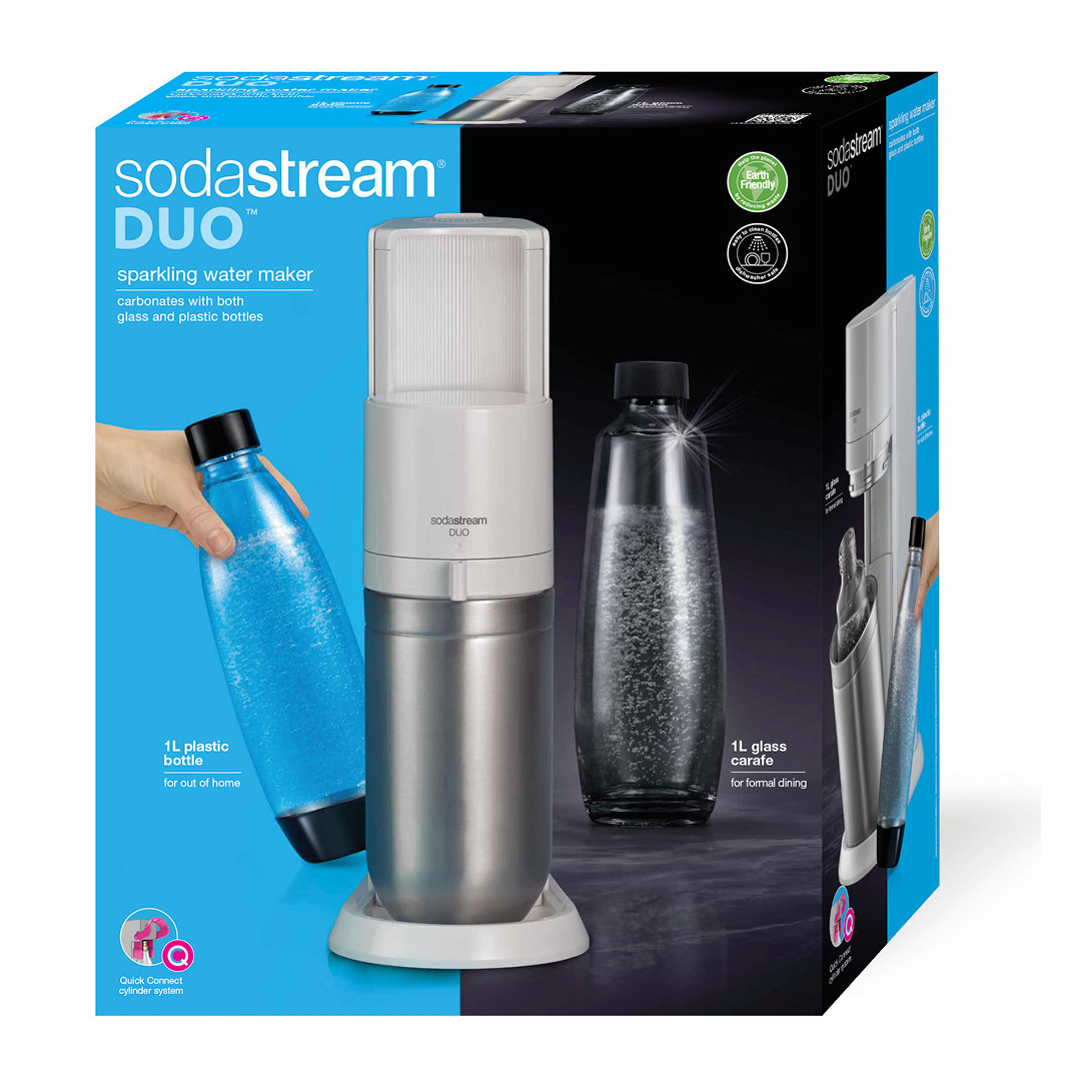 SodaStream Duo White avec deux bouteilles