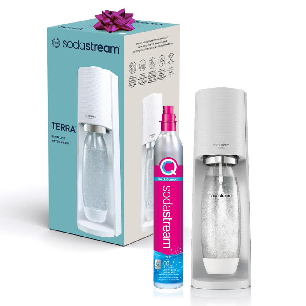 Carbonateur Sodastream Terra blanc avec bouteille