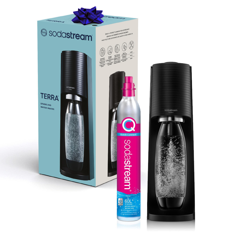 Carbonateur noir Sodastream Terra avec bouteille