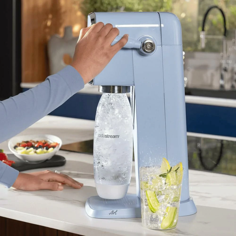 Carbonateur Sodastream Art Misty Blue avec bouteille Sodastream et recharge