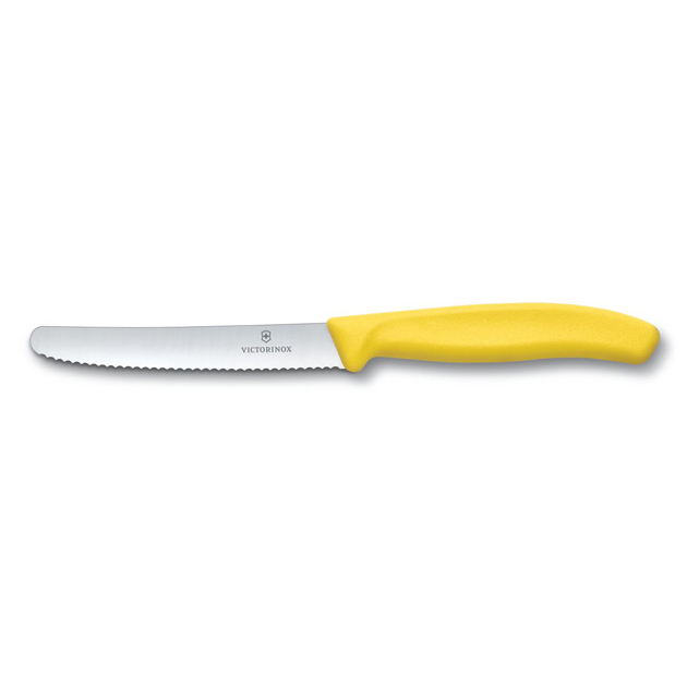 Couteau de table en carton ondulé jaune - Victorinox Swissclassic