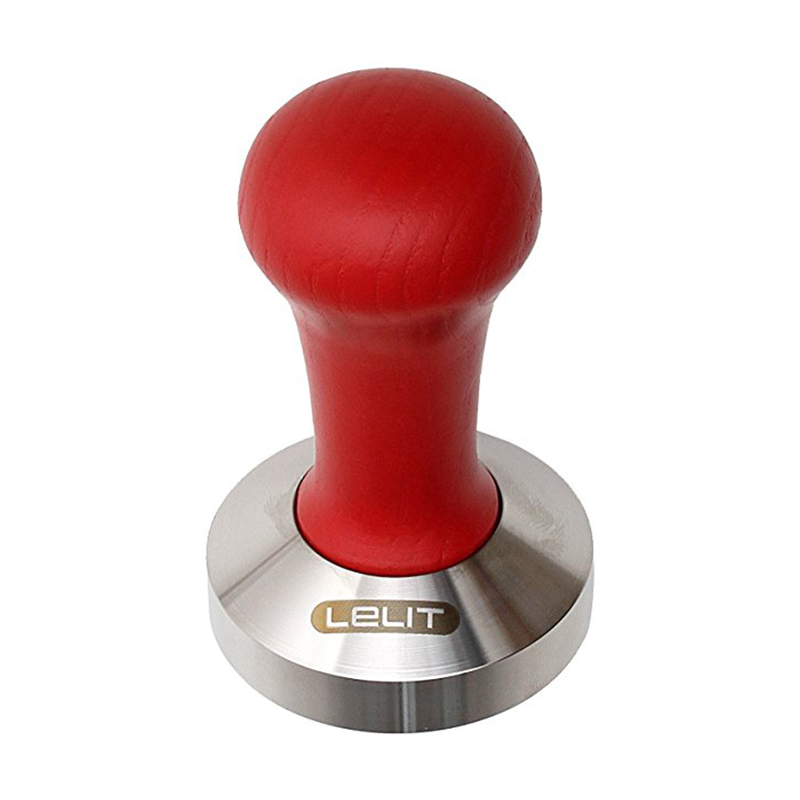 Tasseur en acier inoxydable et bois Lelit pour porte-filtre 58 mm