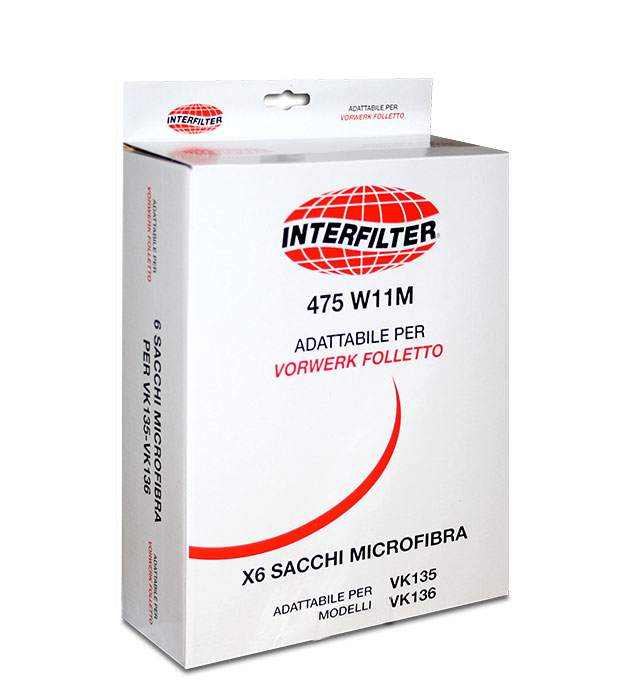 Pack de 6 sacs pour Folletto VK 135 - VK 136