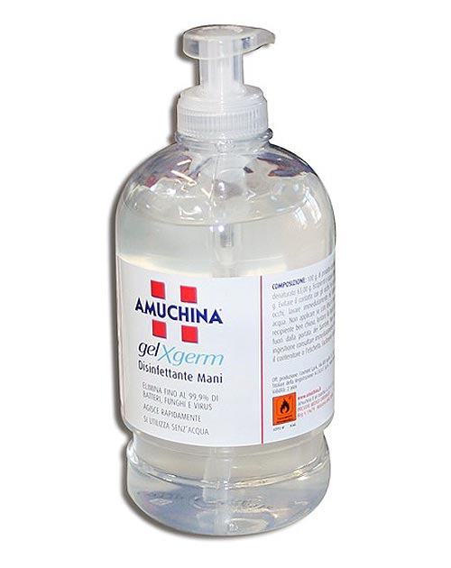 Gel désinfectant pour les mains 500 ml.