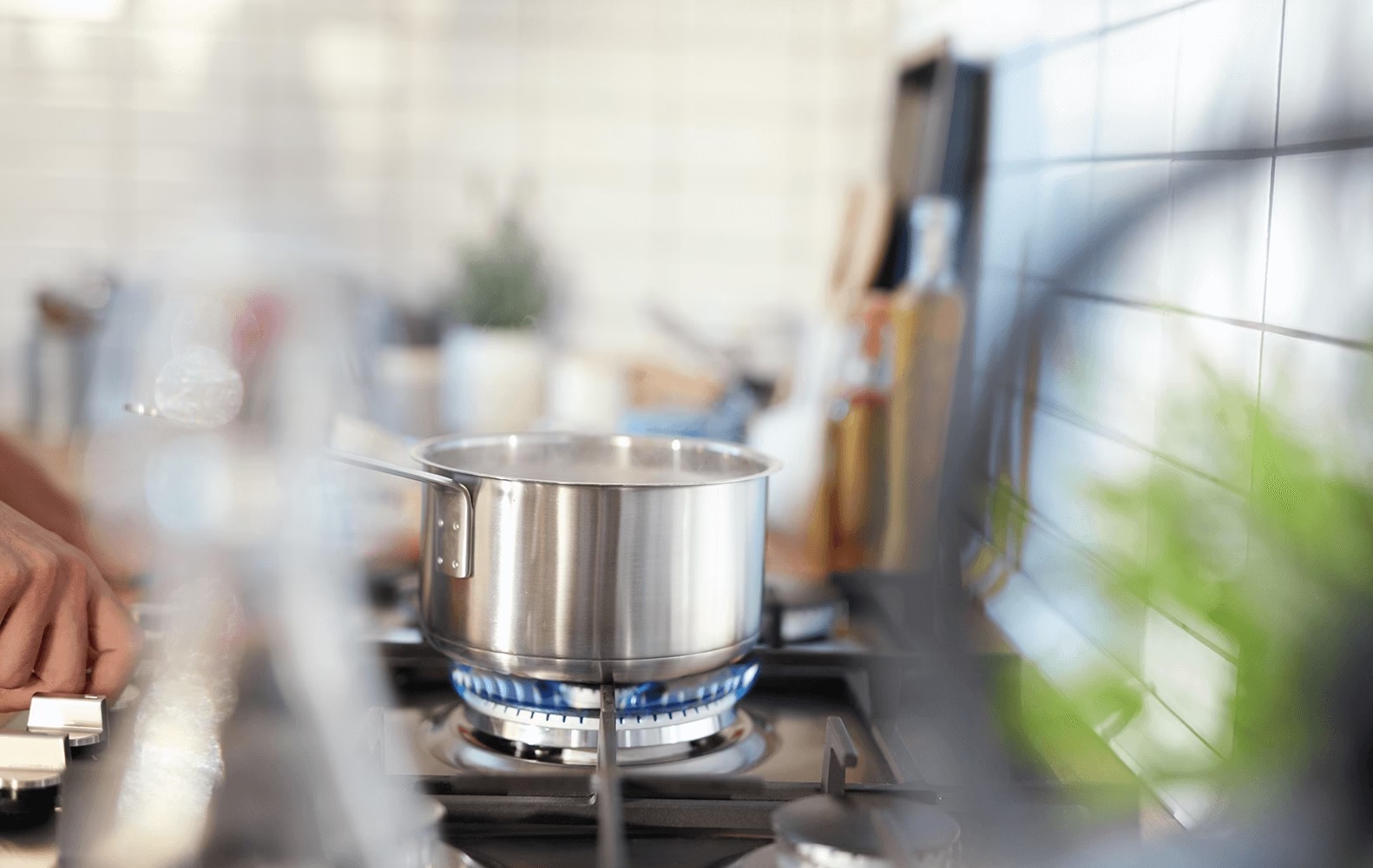 Table de cuisson à gaz Beko HIAG 64224 SX à 4 brûleurs