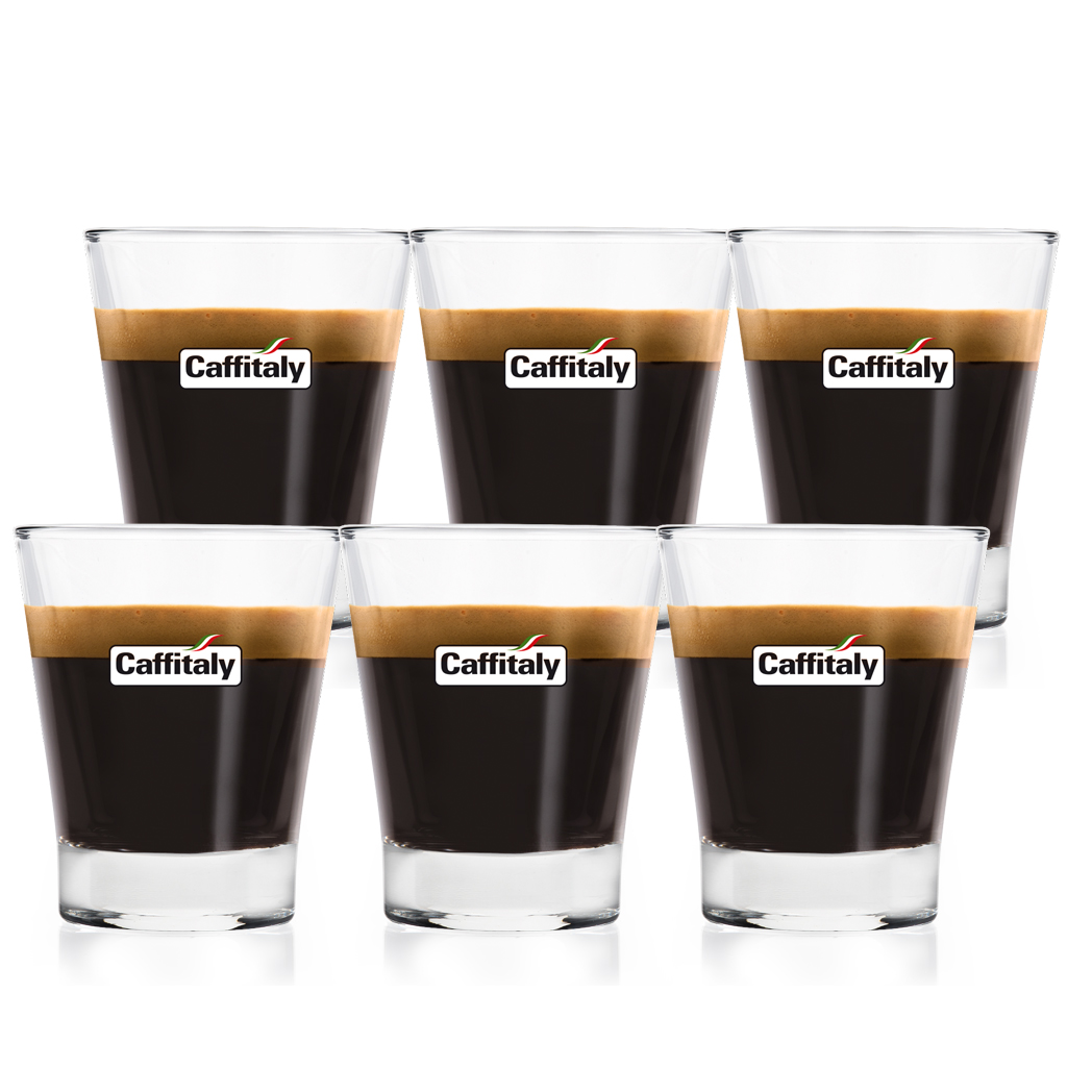 Set de 6 verres à expresso Caffitaly
