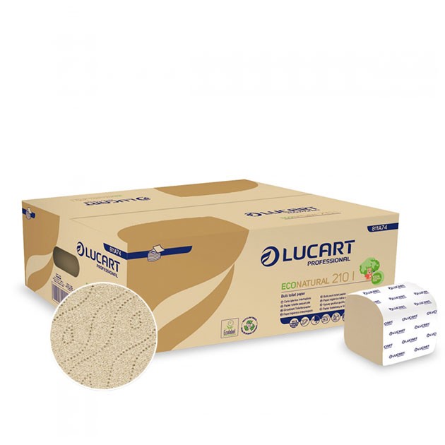 Palette de 20 paquets de 40 paquets de papier toilette Econatural 210I interplié