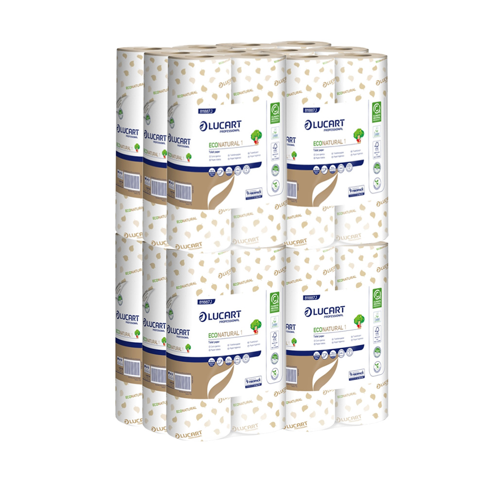 Paquet de 12 paquets de papier toilette emballés en 6 rouleaux Econatural