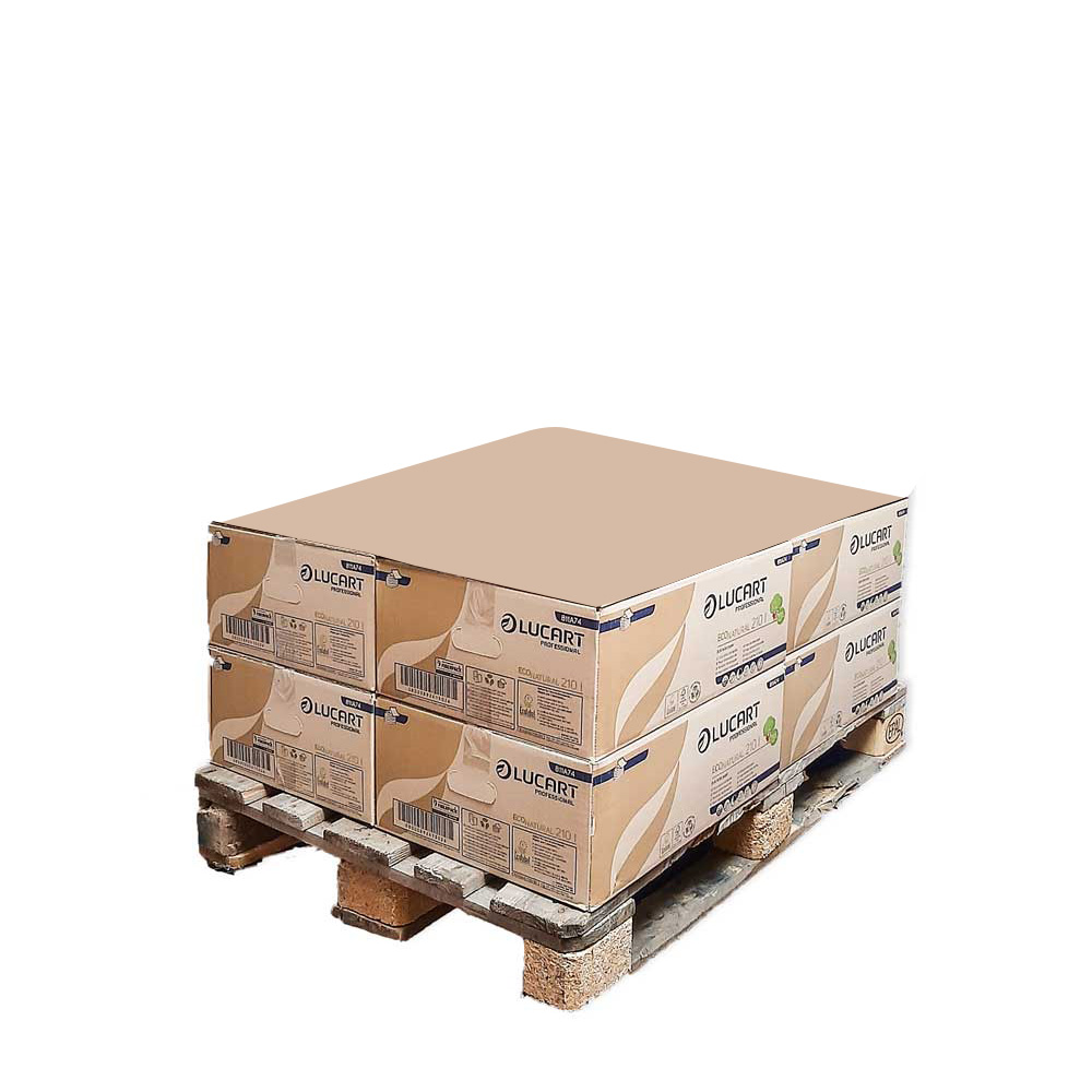 Emballage : 8 boîtes de 40 paquets de papier toilette entrelacé Lucart Econatural 210I