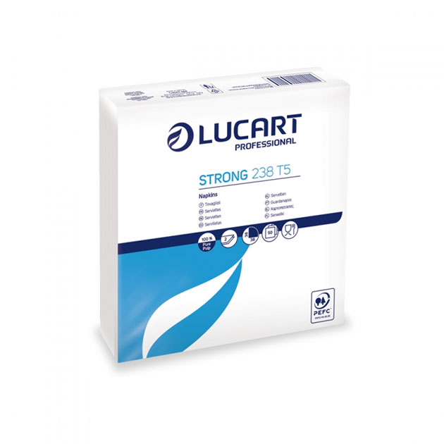 Paquet de 50 serviettes en papier blanches Strong Lucart