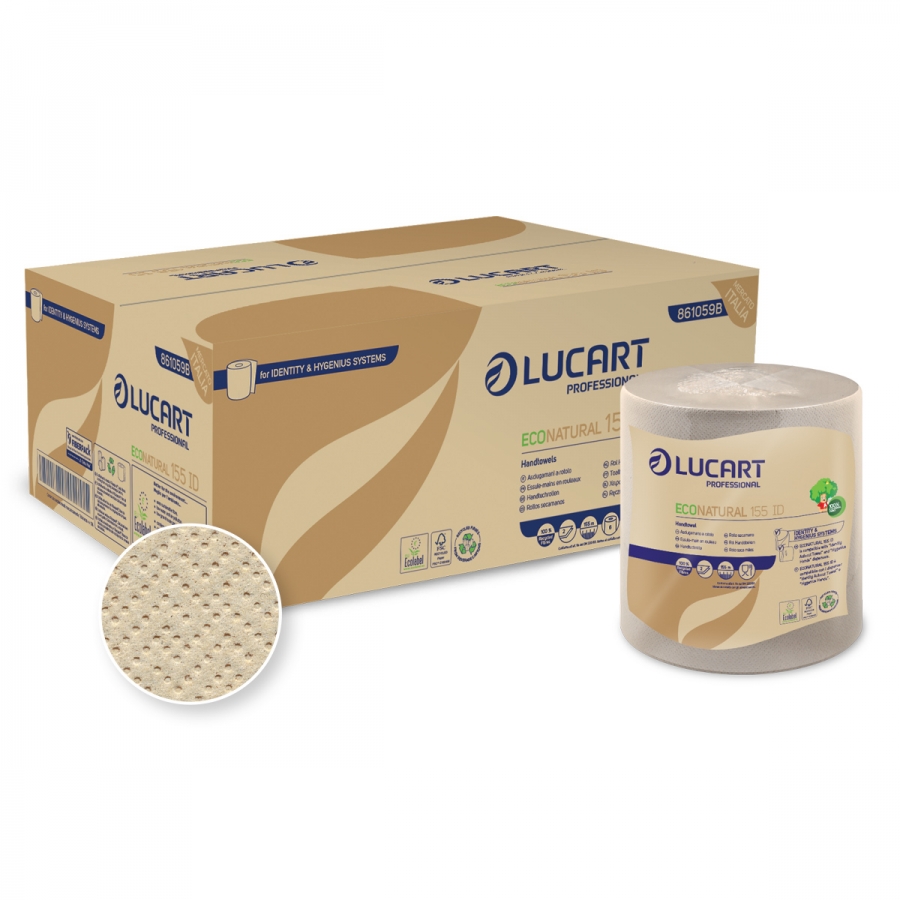 Emballage : 8 boîtes d'essuie-tout à 2 épaisseurs EcoNatural 155 ID