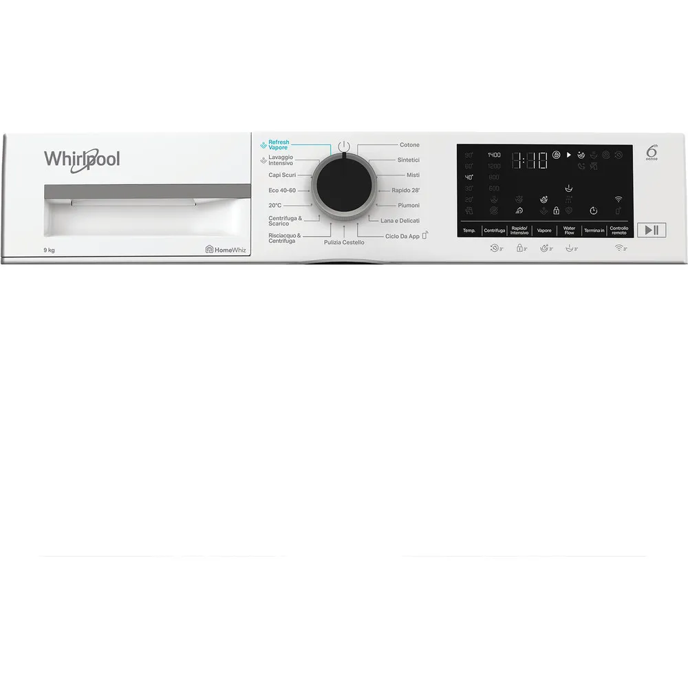 Machine à laver intelligente de 9 kg connectée au Wi-Fi Whirlpool WAM 99WB IT