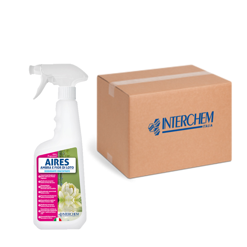 Boîte de 6 désodorisants concentrés ambre et fleur de lotus 750ml