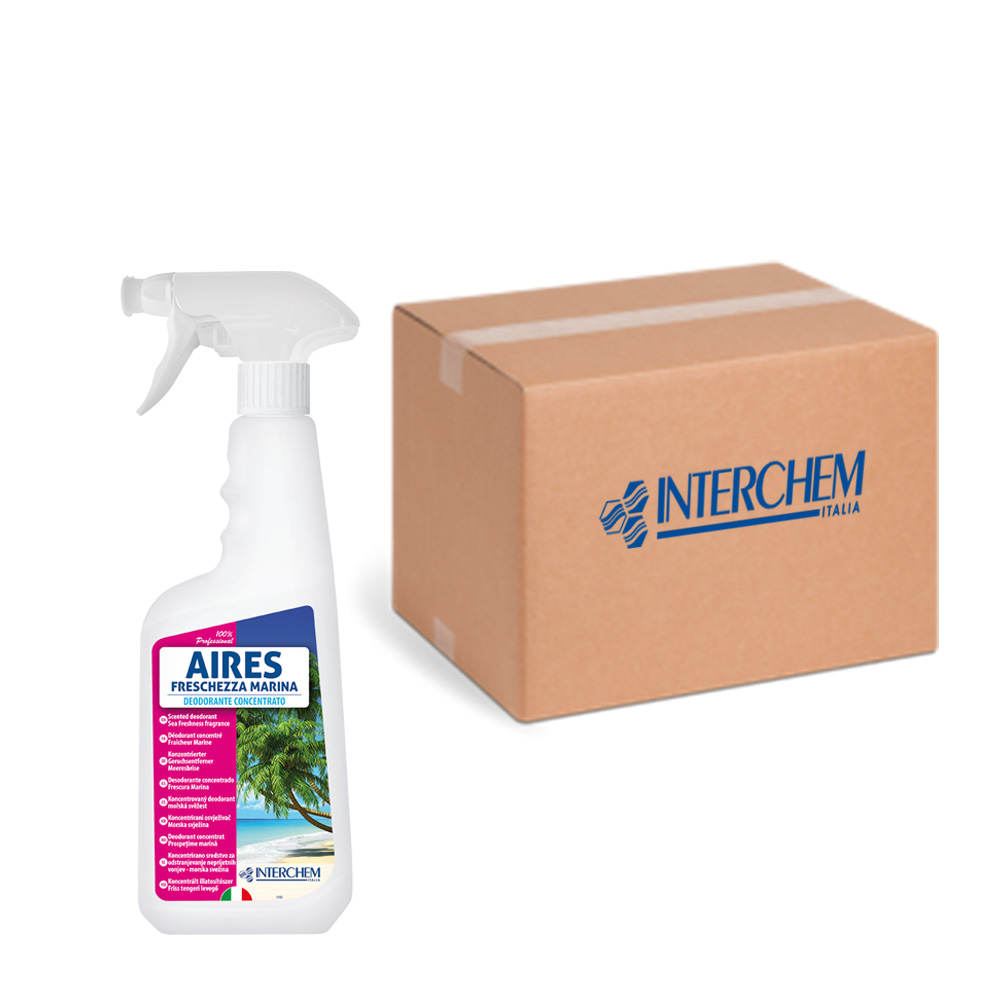 Boîte de 6 désodorisants concentrés Marine Freshness 750ml