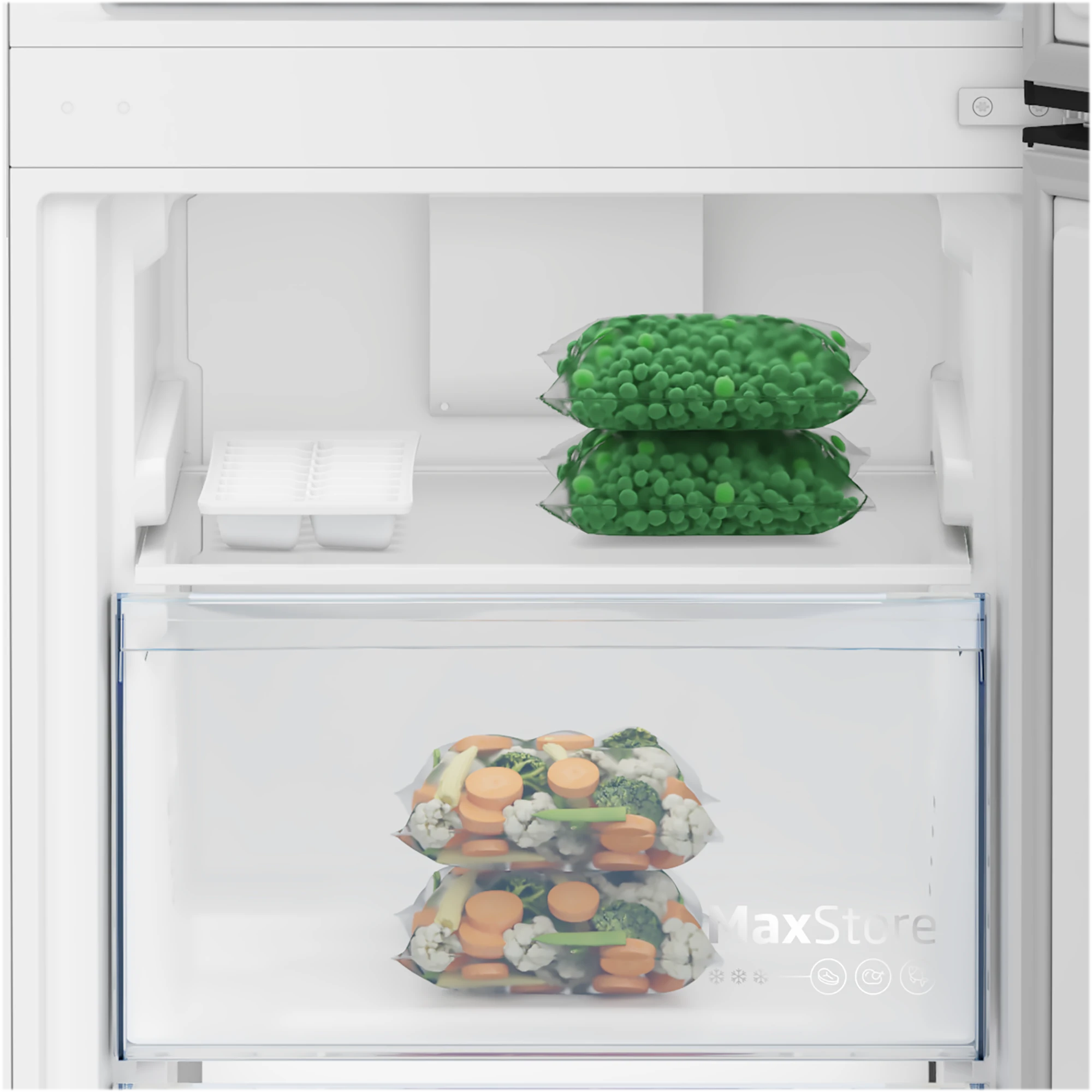 Réfrigérateur combiné en acier inoxydable Beko No Frost 367 LT 60CM B1RCNA364XB