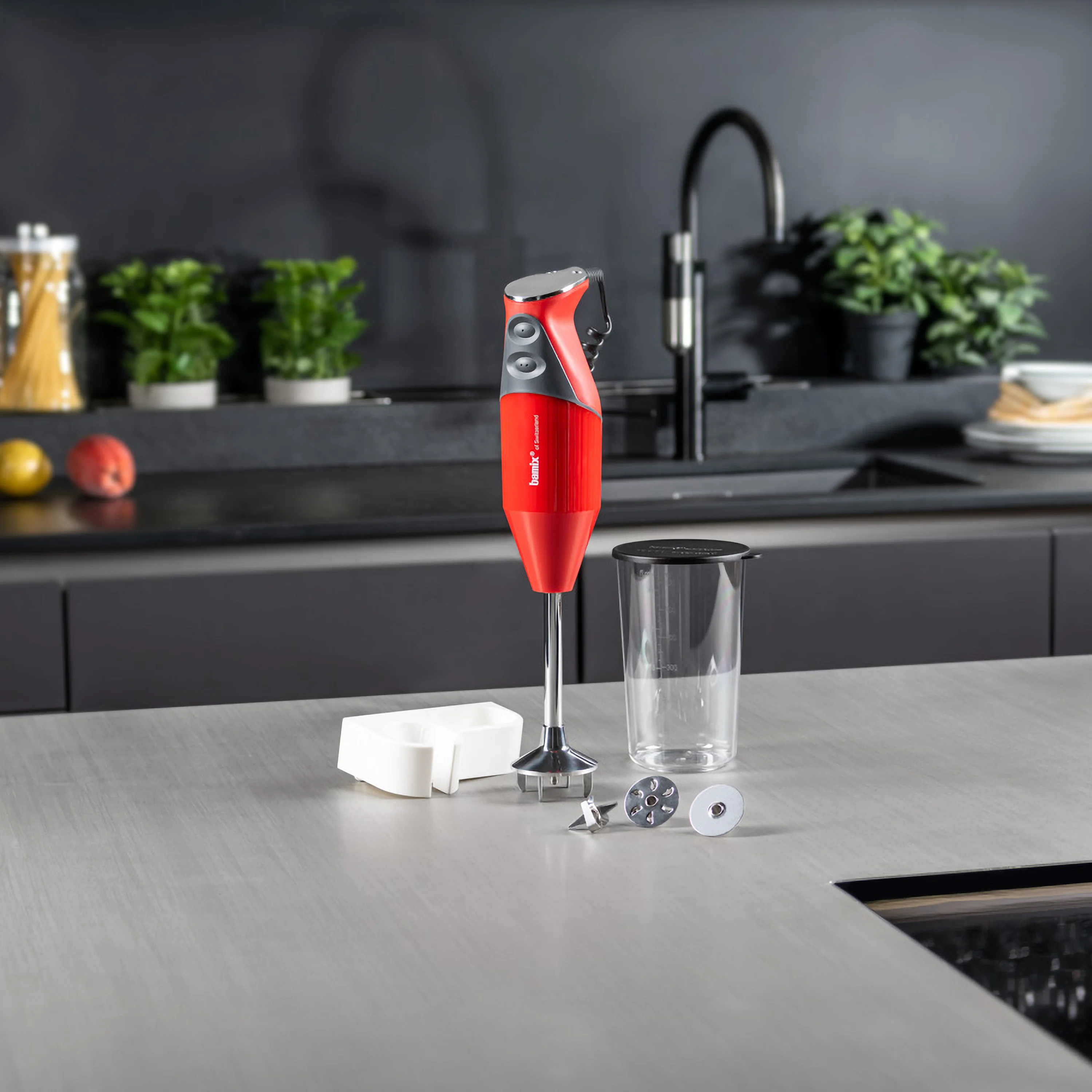 Mélangeur à immersion Bamix Mono M160 rouge