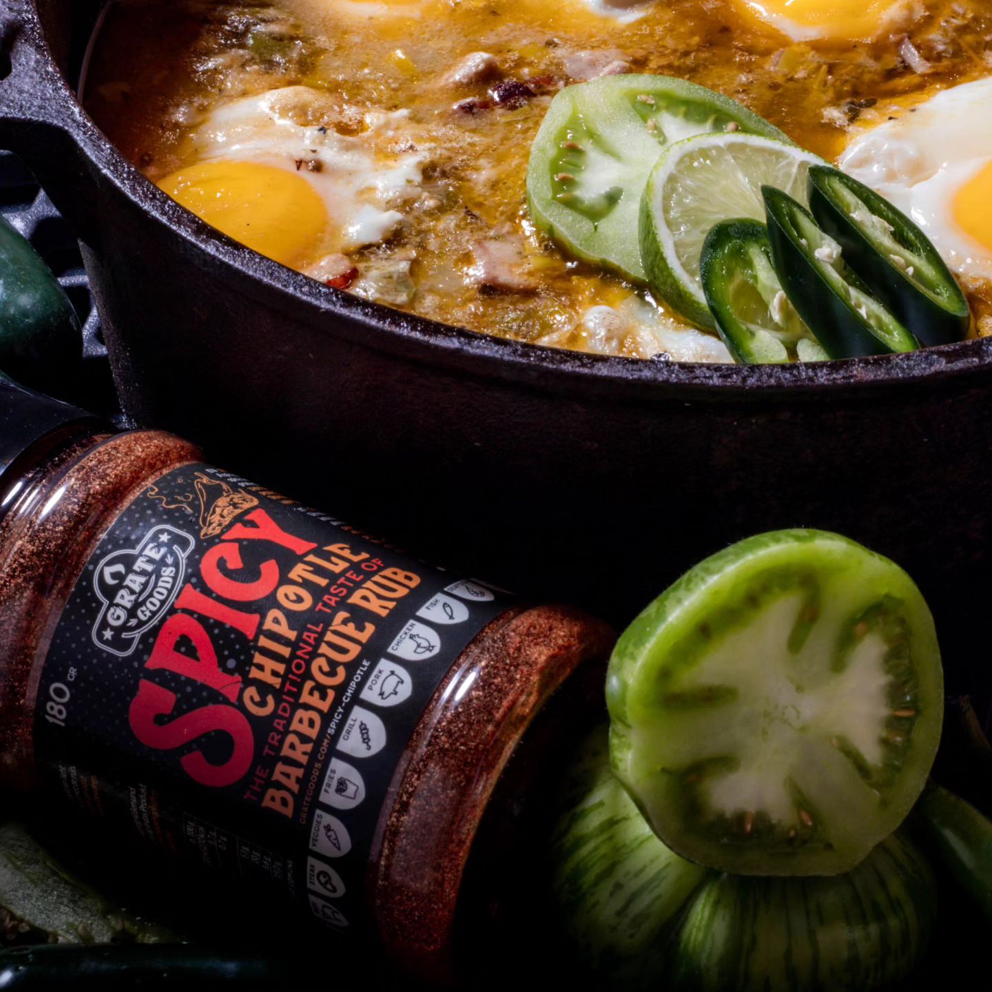 Produits râpés Rub Spicy Chipotle BBQ 180 g