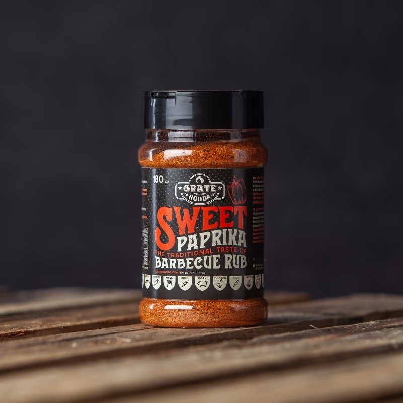 Rub Barbecue Sweet Paprika 180 g, produits râpés