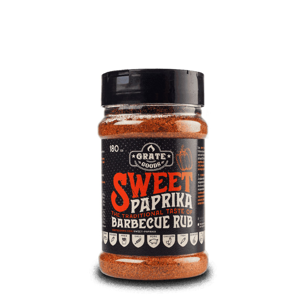 Rub Barbecue Sweet Paprika 180 g, produits râpés