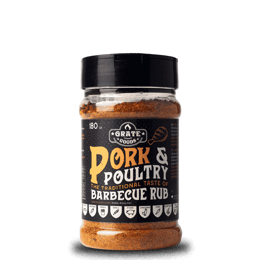 Produits râpés Rub Barbecue pour porc et volaille 180 g