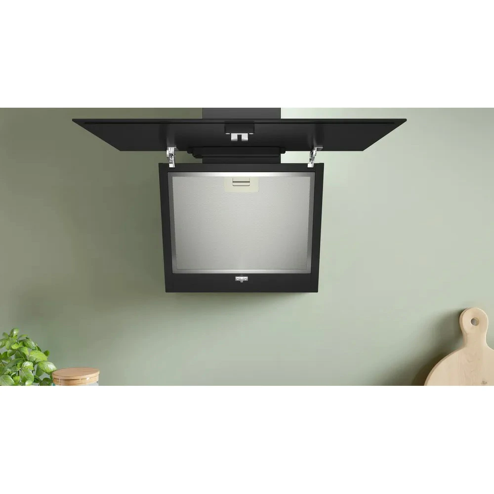 Hotte de cuisine murale Bosch 60cm 220W LUMIÈRE LED NOIRE DWK65DK60